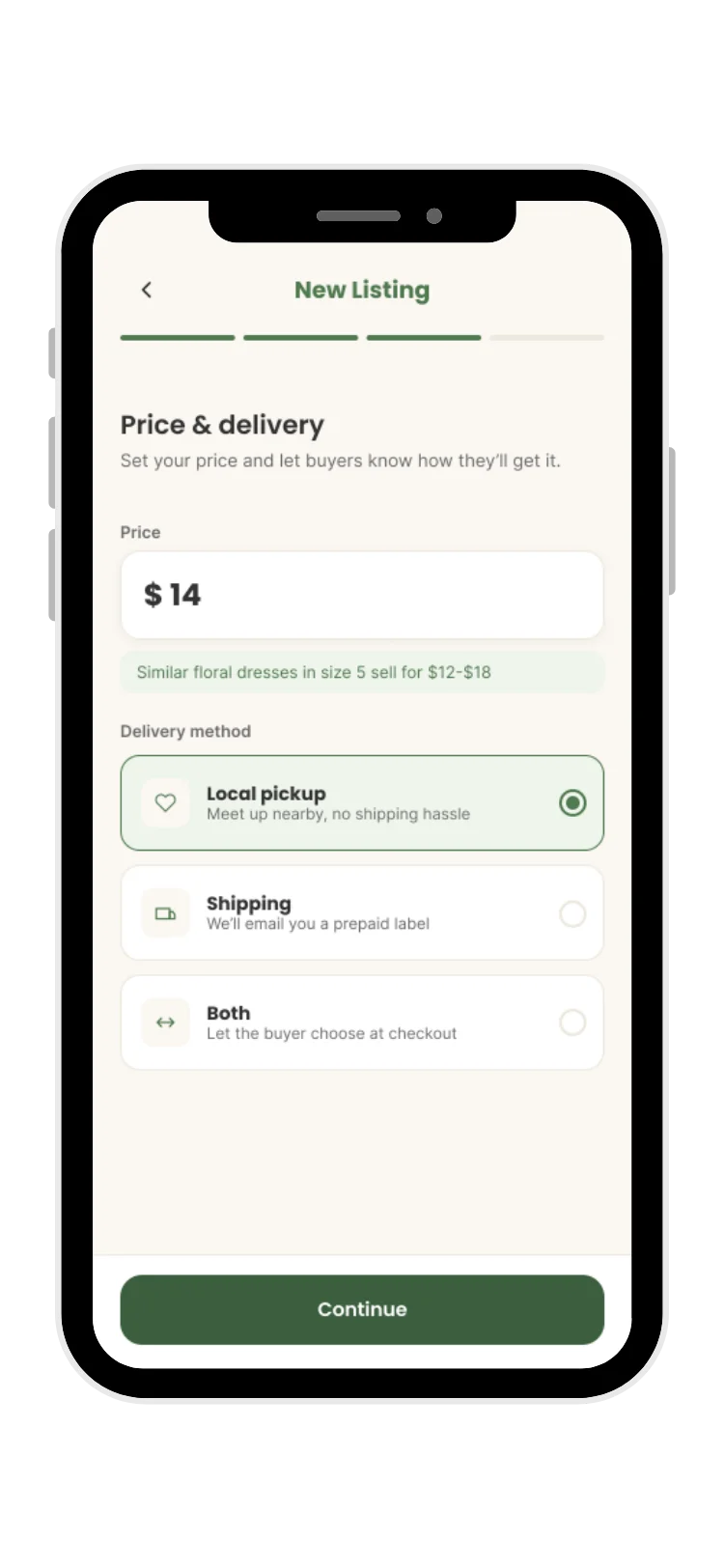 SproutLoop screen 11 — create a listing