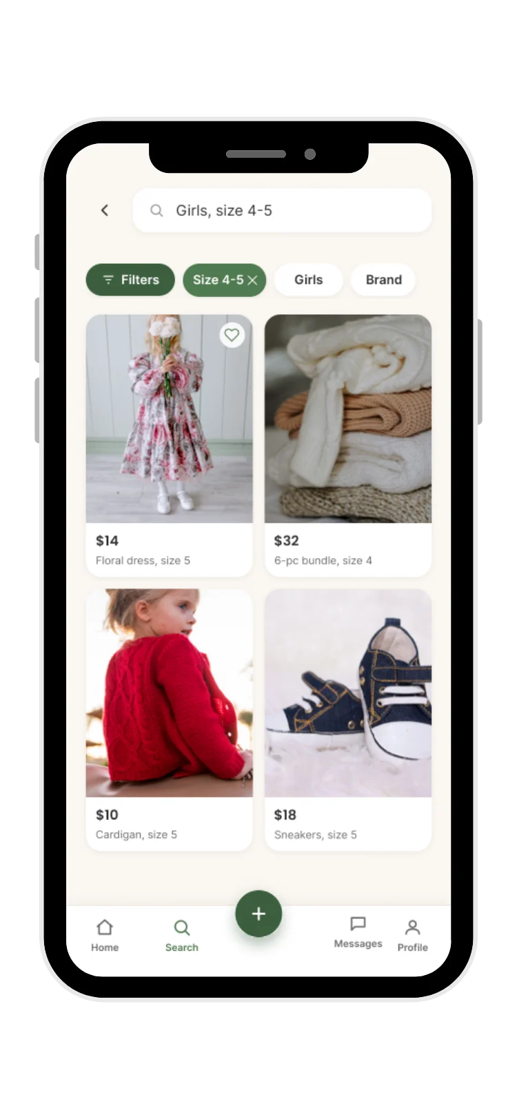 SproutLoop screen 3 — search page