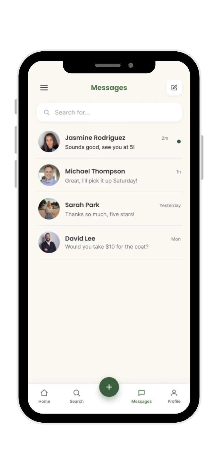 SproutLoop screen 4 — messages