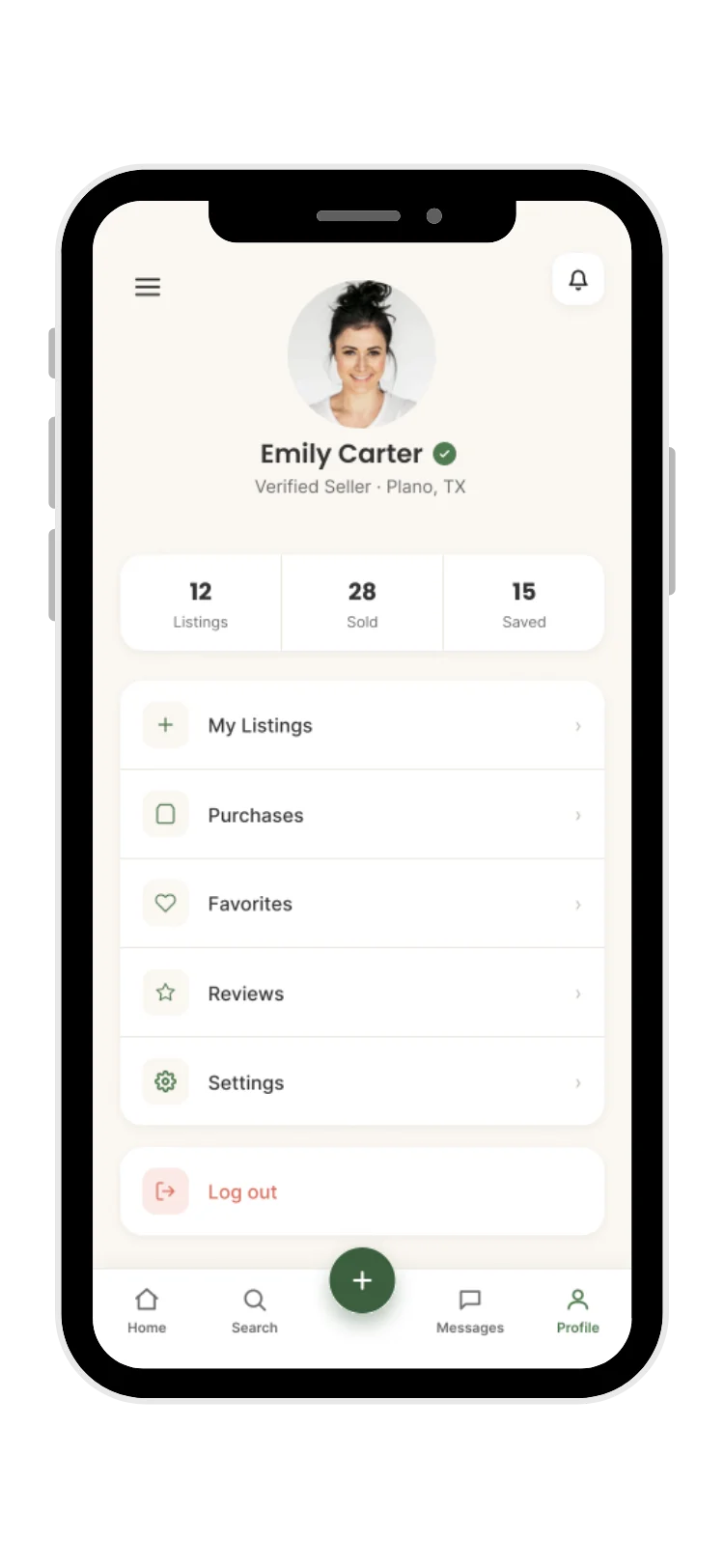 SproutLoop screen 5 — profile