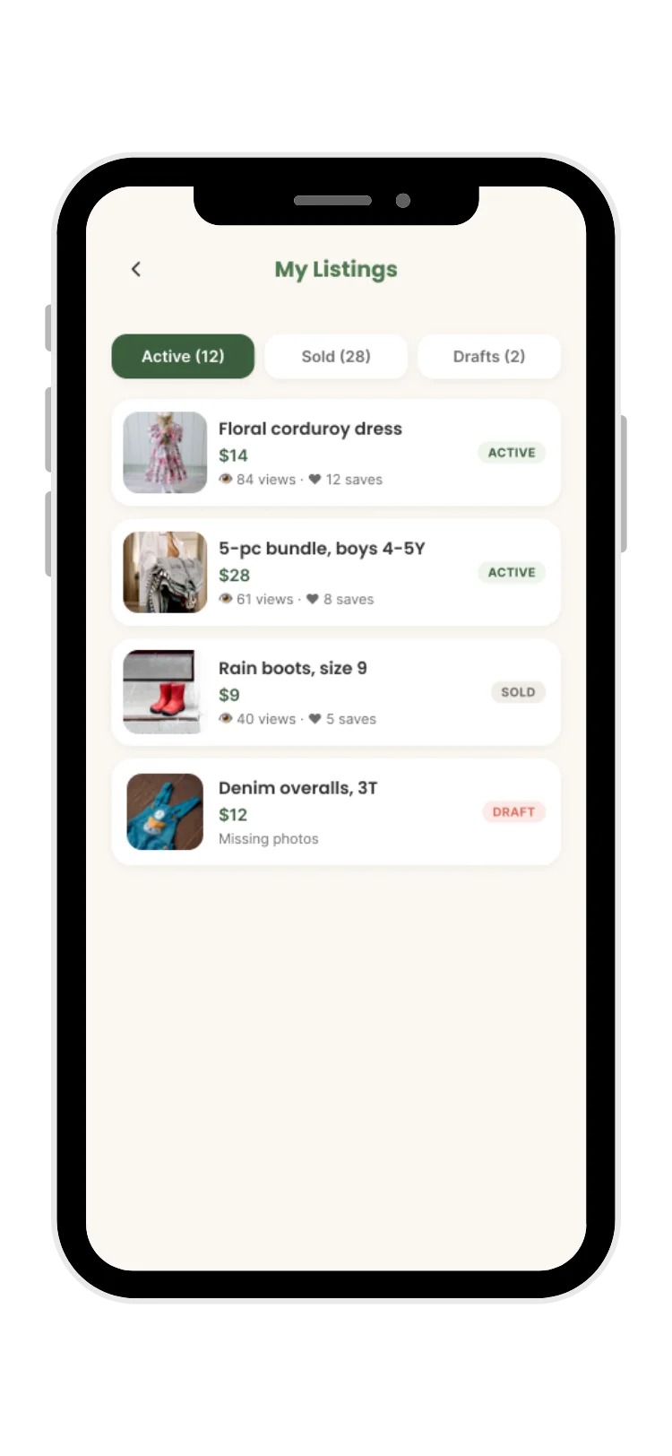 SproutLoop screen 6 — my listings